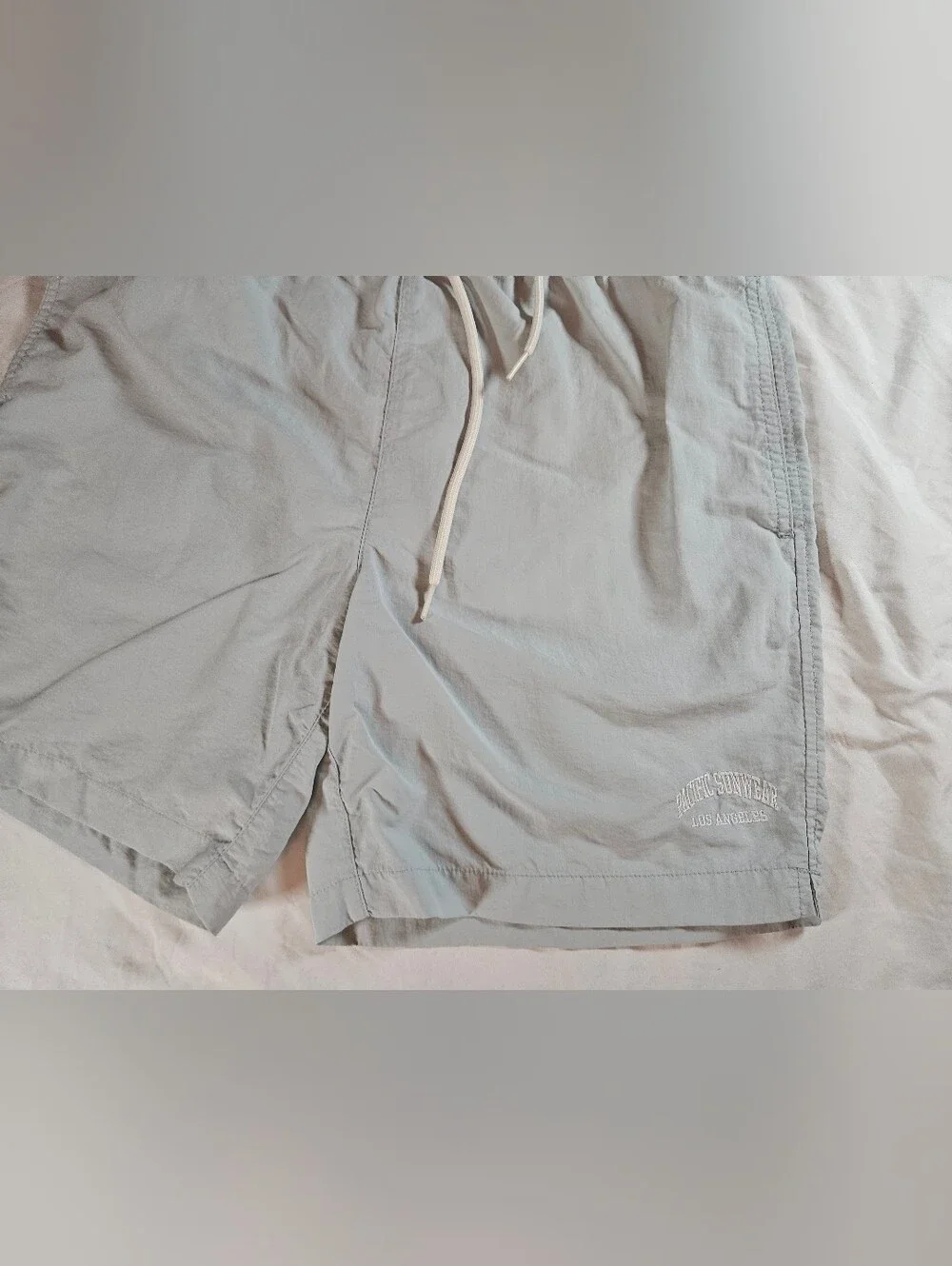 Pacsun Mens Light Blue Elastic Waist Side Pockets Swim Trunks Size Small